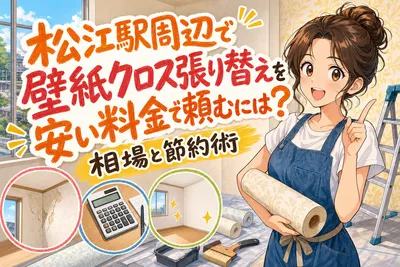 松江駅周辺で壁紙クロス張り替えを安い料金で頼むには？相場と節約術