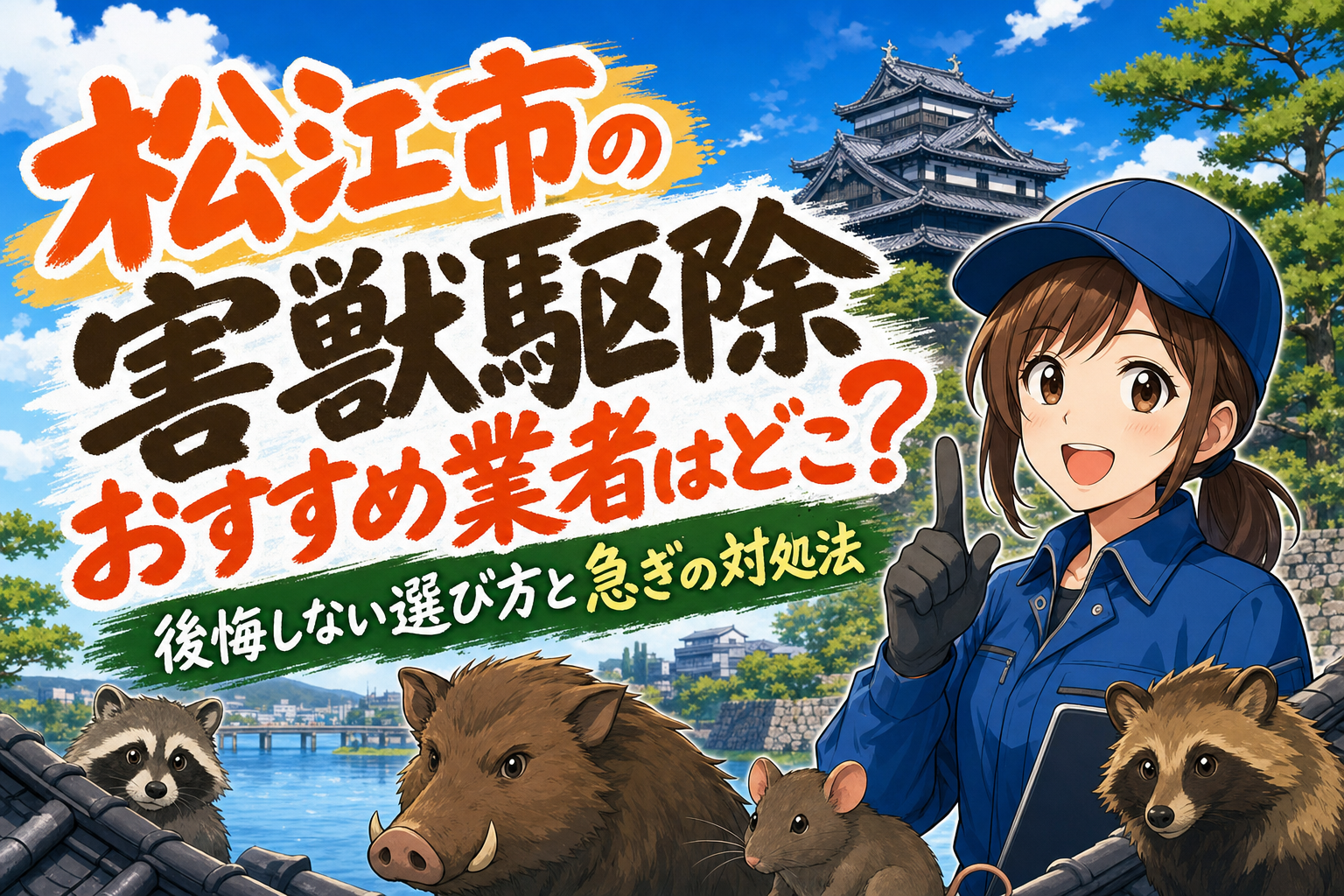 松江市の害獣駆除おすすめ業者はどこ？後悔しない選び方と急ぎの対処法