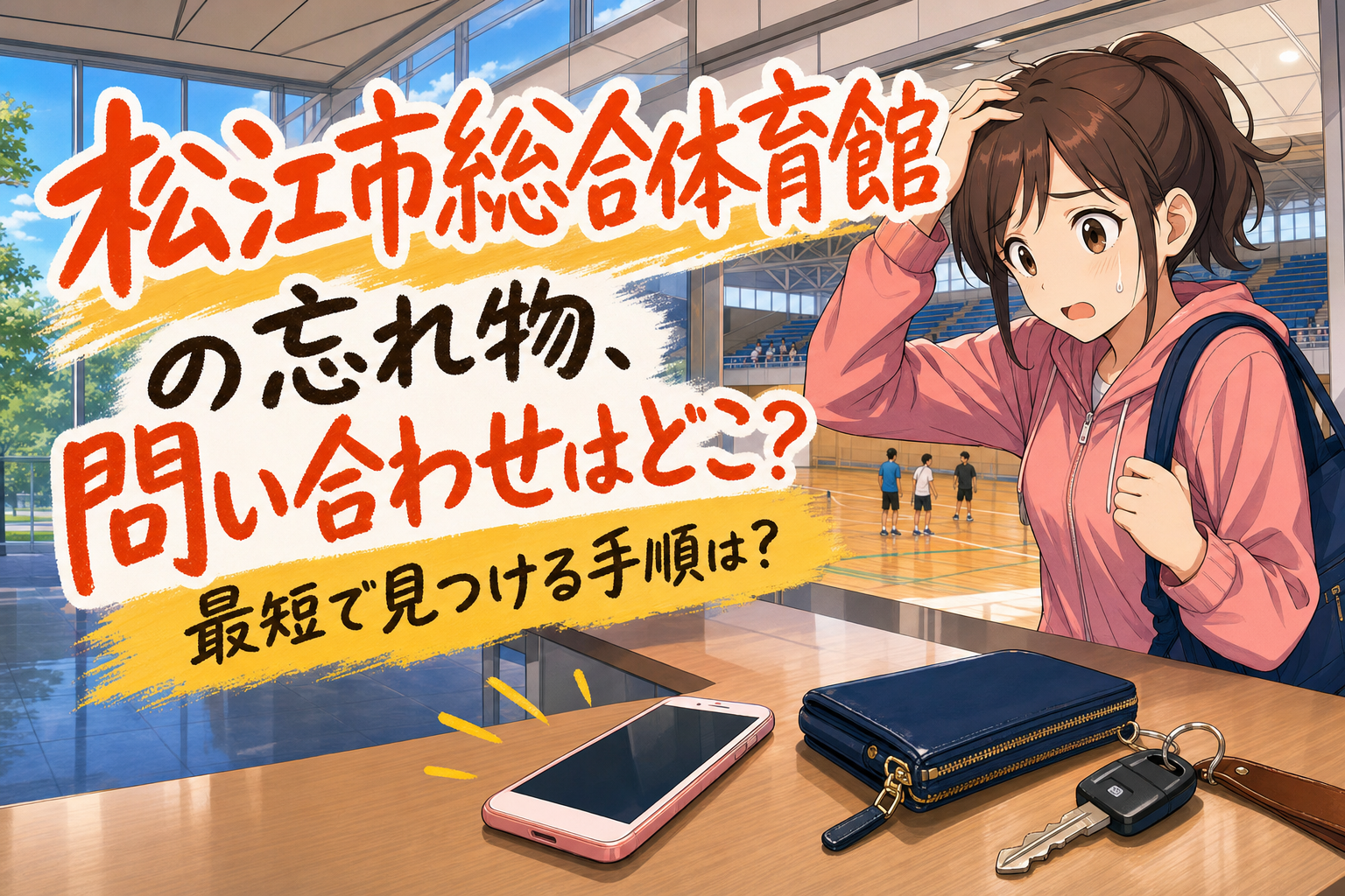 松江市総合体育館の忘れ物、問い合わせはどこ？最短で見つける手順は？