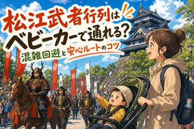 松江武者行列はベビーカーで通れる？混雑回避と安心ルートのコツ