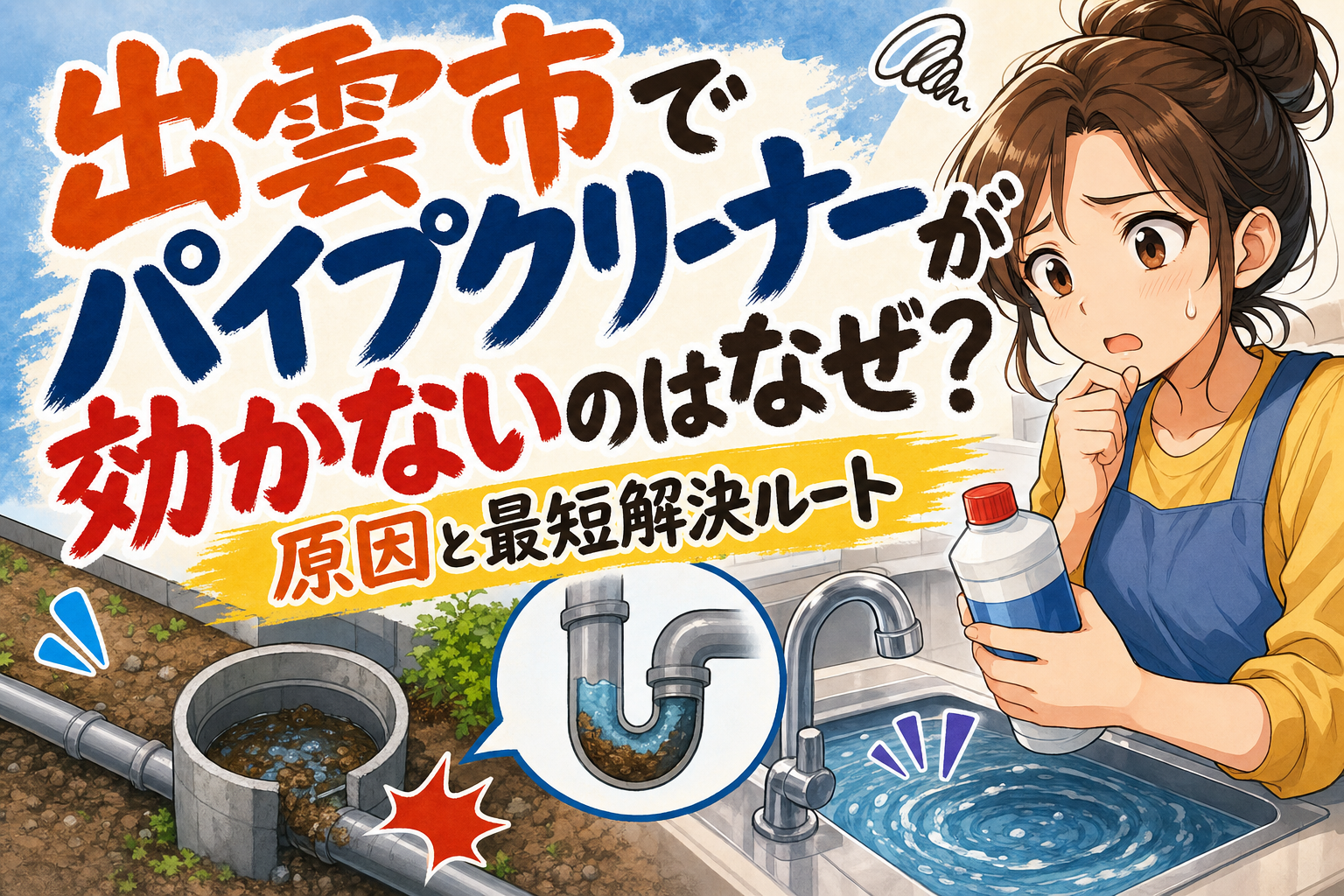 出雲市でパイプクリーナーが効かないのはなぜ？原因と最短解決ルート