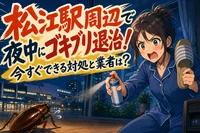 松江駅周辺で夜中にゴキブリ退治！今すぐできる対処と業者は？