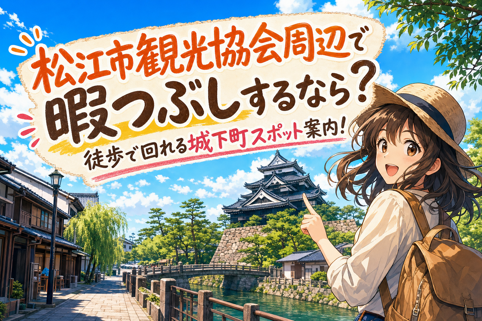 松江市観光協会周辺で暇つぶしするなら？徒歩で回れる城下町スポット案内！