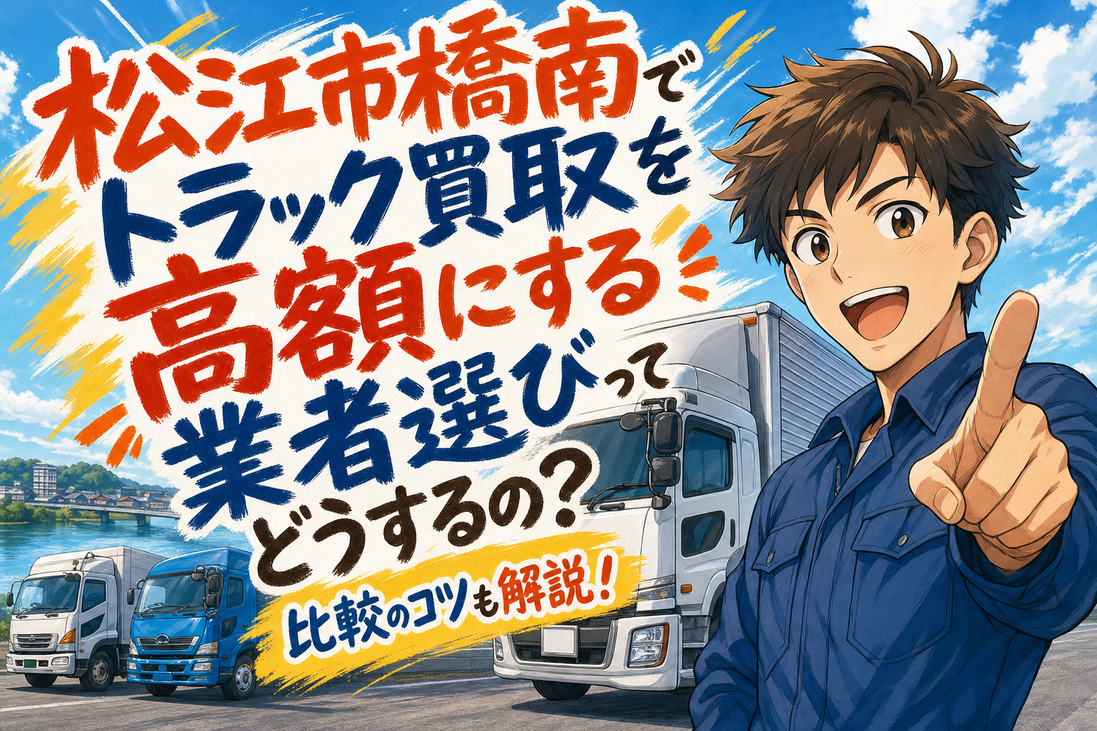 松江市橋南でトラック買取を高額にする業者選びってどうするの？比較のコツも解説！