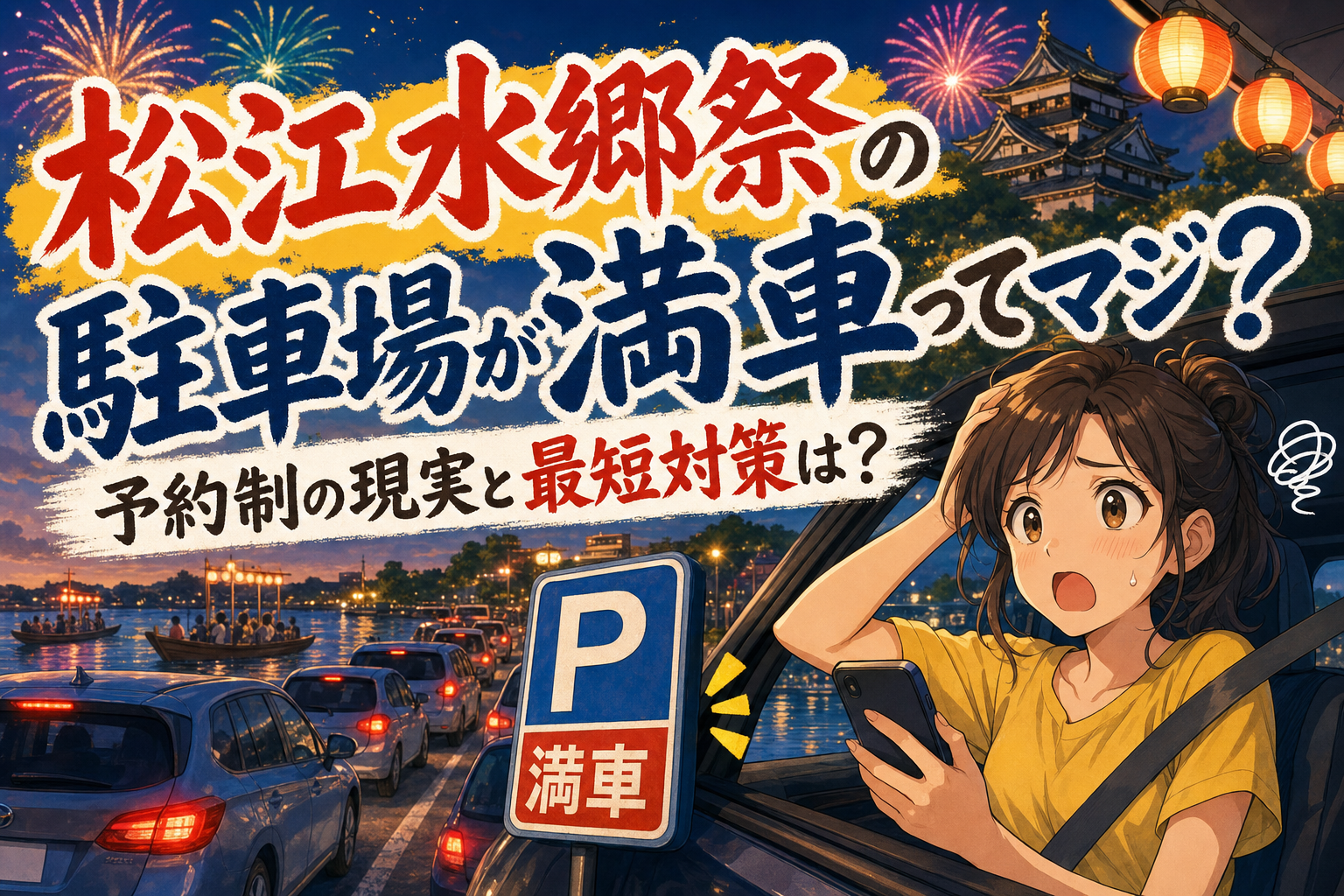 松江水郷祭の駐車場が満車ってマジ？予約制の現実と最短対策は？