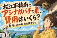 松江市橋南のアシナガバチの巣、費用はいくら？相場と追加料金を防ぐコツ