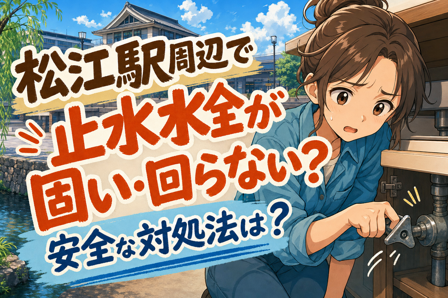 松江駅周辺で止水栓が固い・回らない？安全な対処法は？