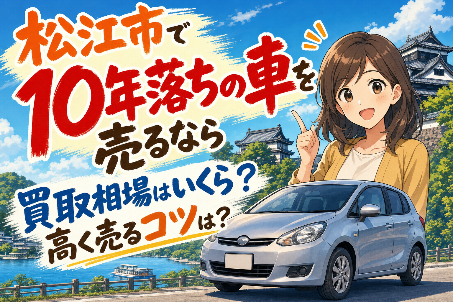 松江市で10年落ちの車を売るなら買取相場はいくら？高く売るコツは？