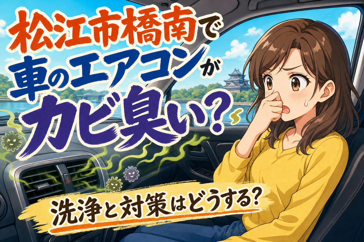 松江市橋南で車のエアコンがカビ臭い？洗浄と対策はどうする？
