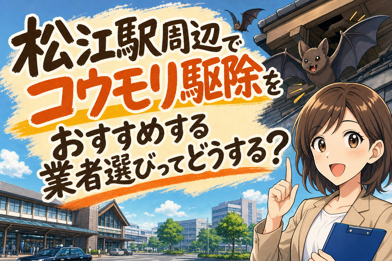 松江駅周辺でコウモリ駆除をおすすめする業者選びってどうする?