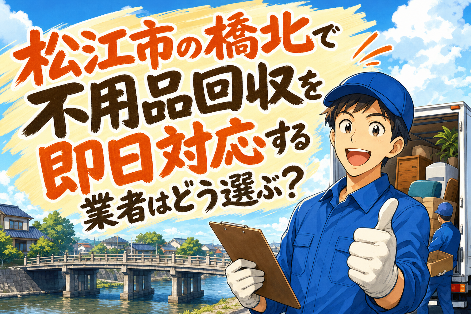 松江市の橋北で不用品回収を即日対応する業者はどう選ぶ？