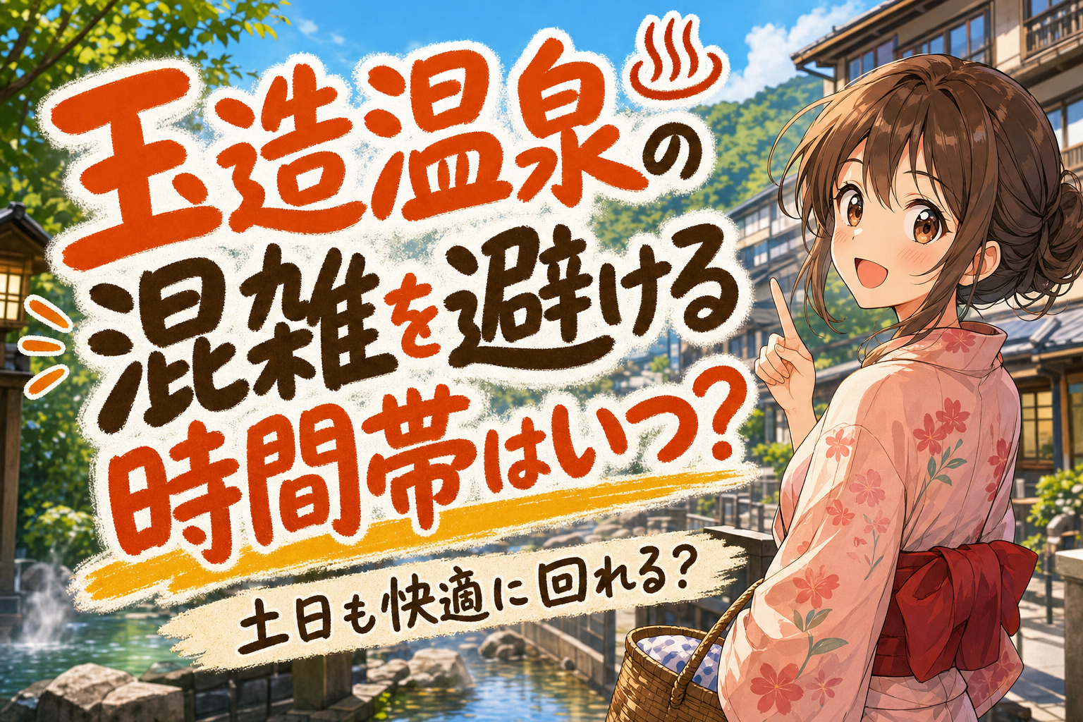 玉造温泉の混雑を避ける時間帯はいつ?土日も快適に回れる?