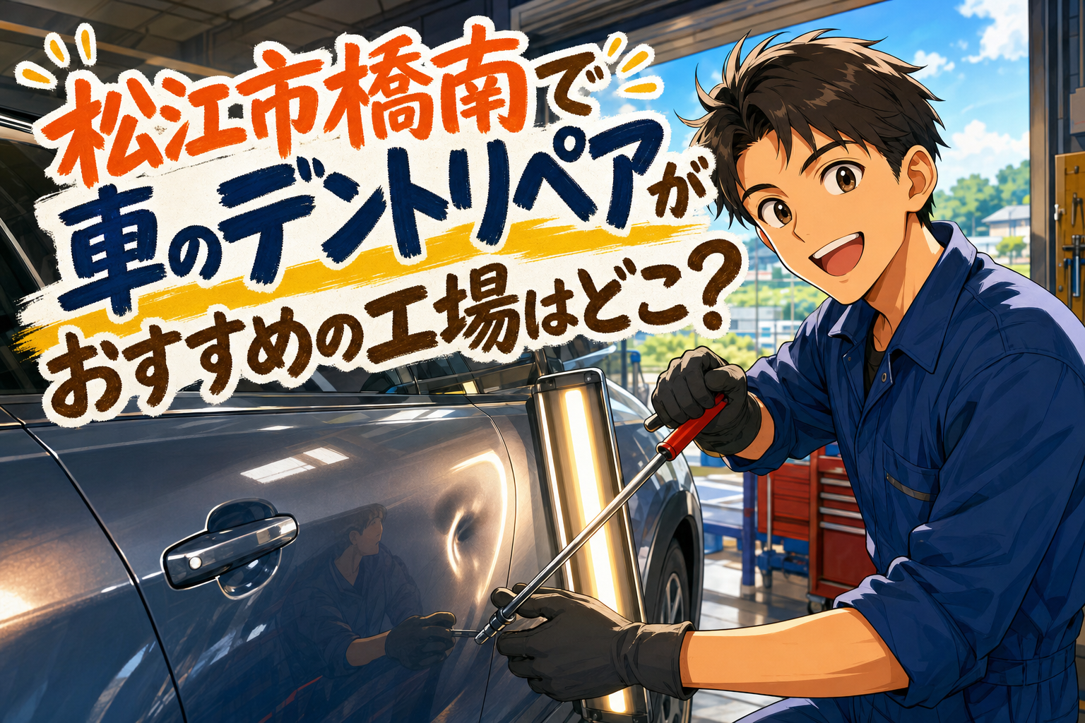 松江市橋南で車のデントリペアがおすすめの工場はどこ？