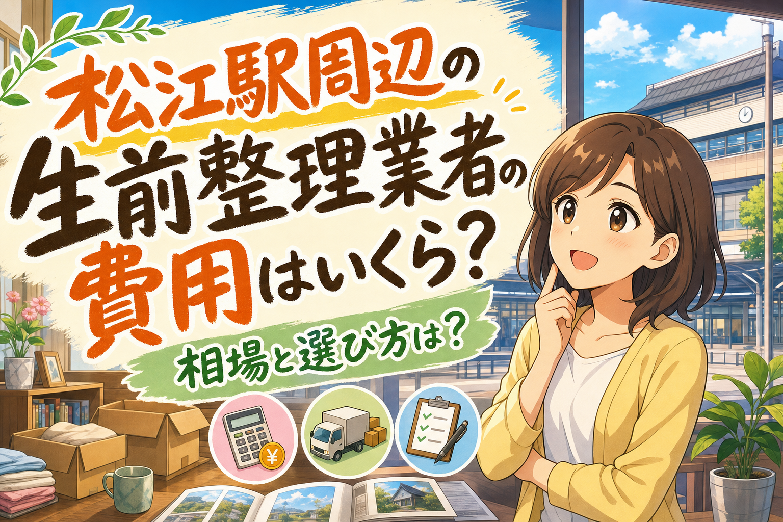松江駅周辺の生前整理業者の費用はいくら？相場と選び方は？