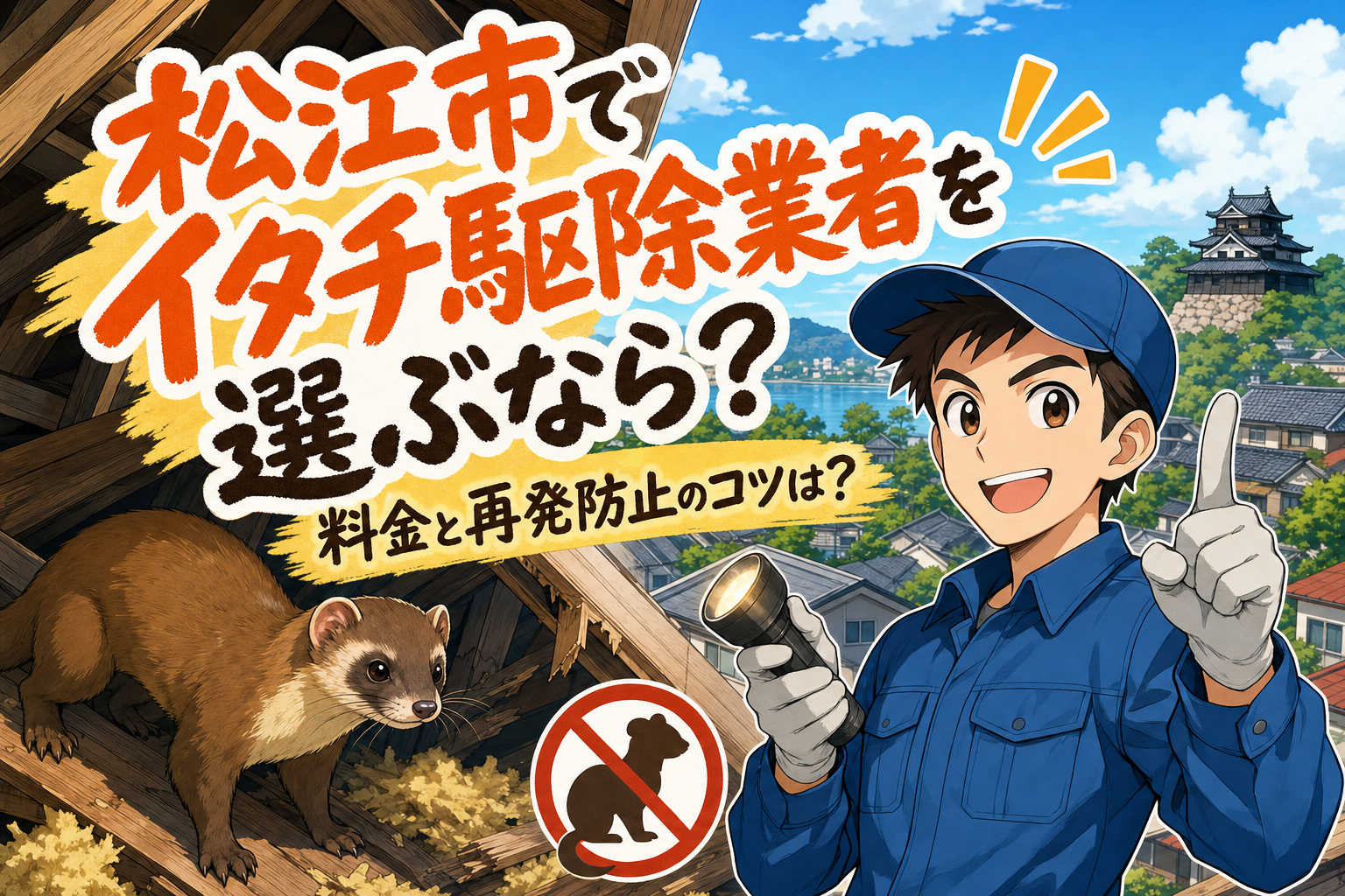 松江市でイタチ駆除業者を選ぶなら?料金と再発防止のコツは?