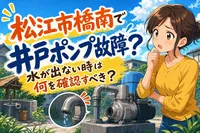 松江市橋南で井戸ポンプ故障？水が出ない時は何を確認すべき？
