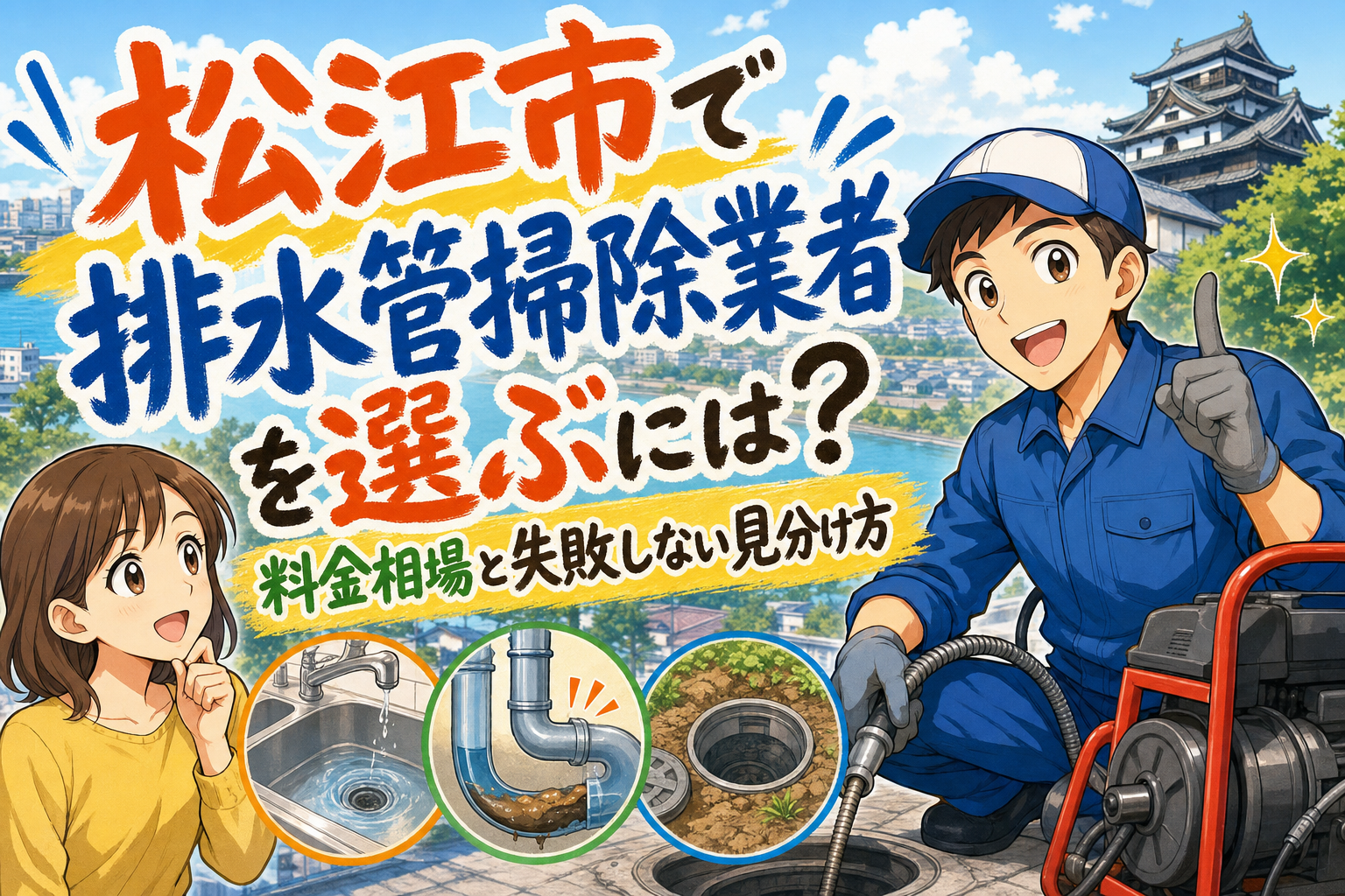 松江市で排水管掃除業者を選ぶには?料金相場と失敗しない見分け方