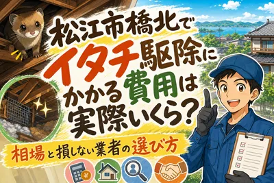 松江市橋北でイタチ駆除にかかる費用は実際いくら？相場と損しない業者の選び方