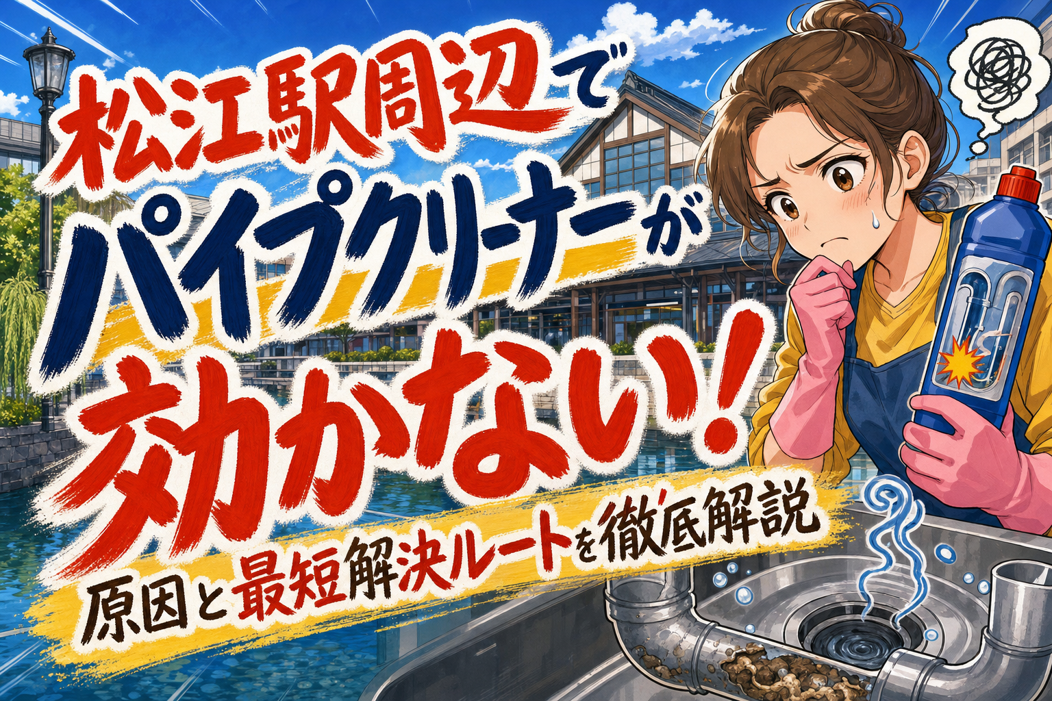 松江駅周辺でパイプクリーナーが効かない！原因と最短解決ルートを徹底解説