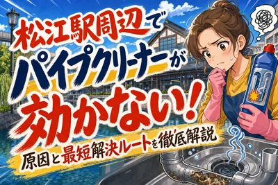 松江駅周辺でパイプクリーナーが効かない！原因と最短解決ルートを徹底解説