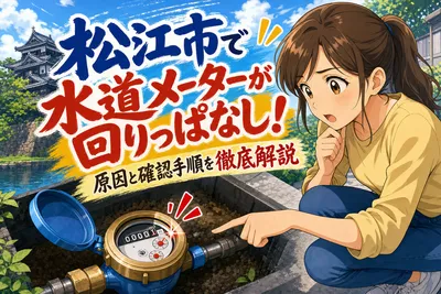 松江市で水道メーターが回りっぱなし！原因と確認手順を徹底解説