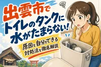 出雲市でトイレのタンクに水がたまらない！原因と自分でできる対処法を徹底解説