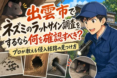 出雲市でネズミのラットサイン調査をするなら何を確認すべき？プロが教える侵入経路の見つけ方