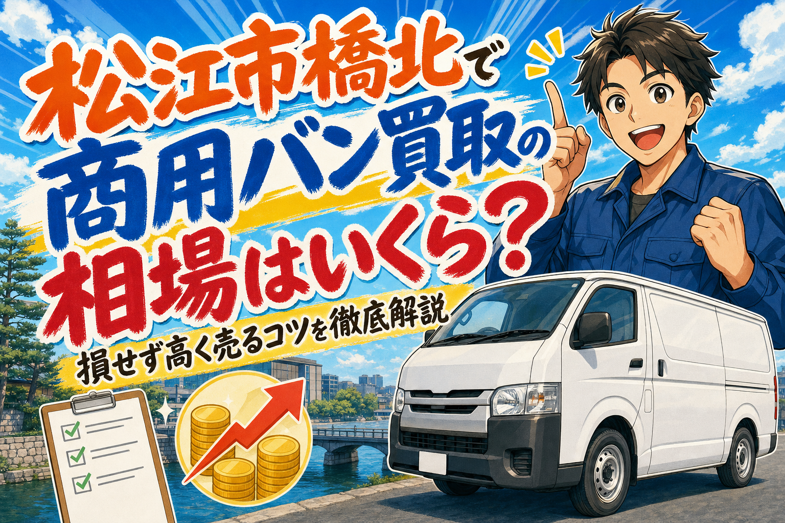 松江市橋北で商用バン買取の相場はいくら？損せず高く売るコツを徹底解説