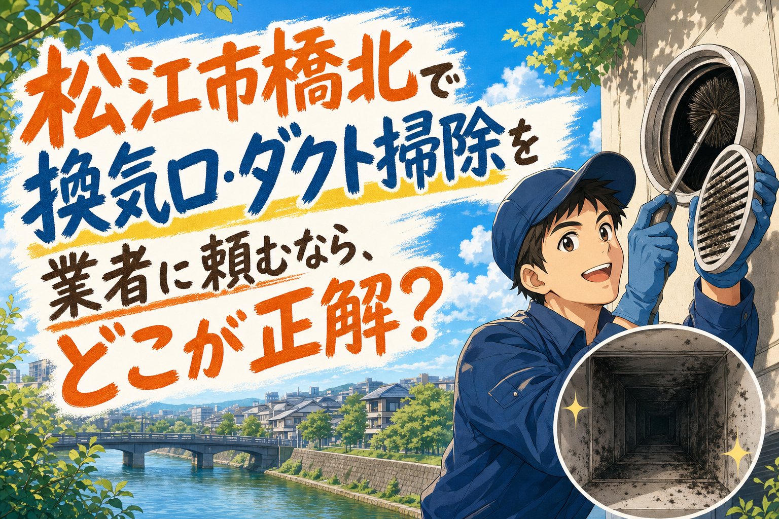 松江市橋北で換気口・ダクト掃除を業者に頼むなら、どこが正解?