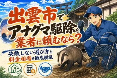 出雲市でアナグマ駆除を業者に頼むなら？失敗しない選び方と料金相場を徹底解説
