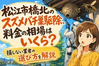 松江市橋北のスズメバチ巣駆除、料金の相場はいくら？損しない業者の選び方を解説