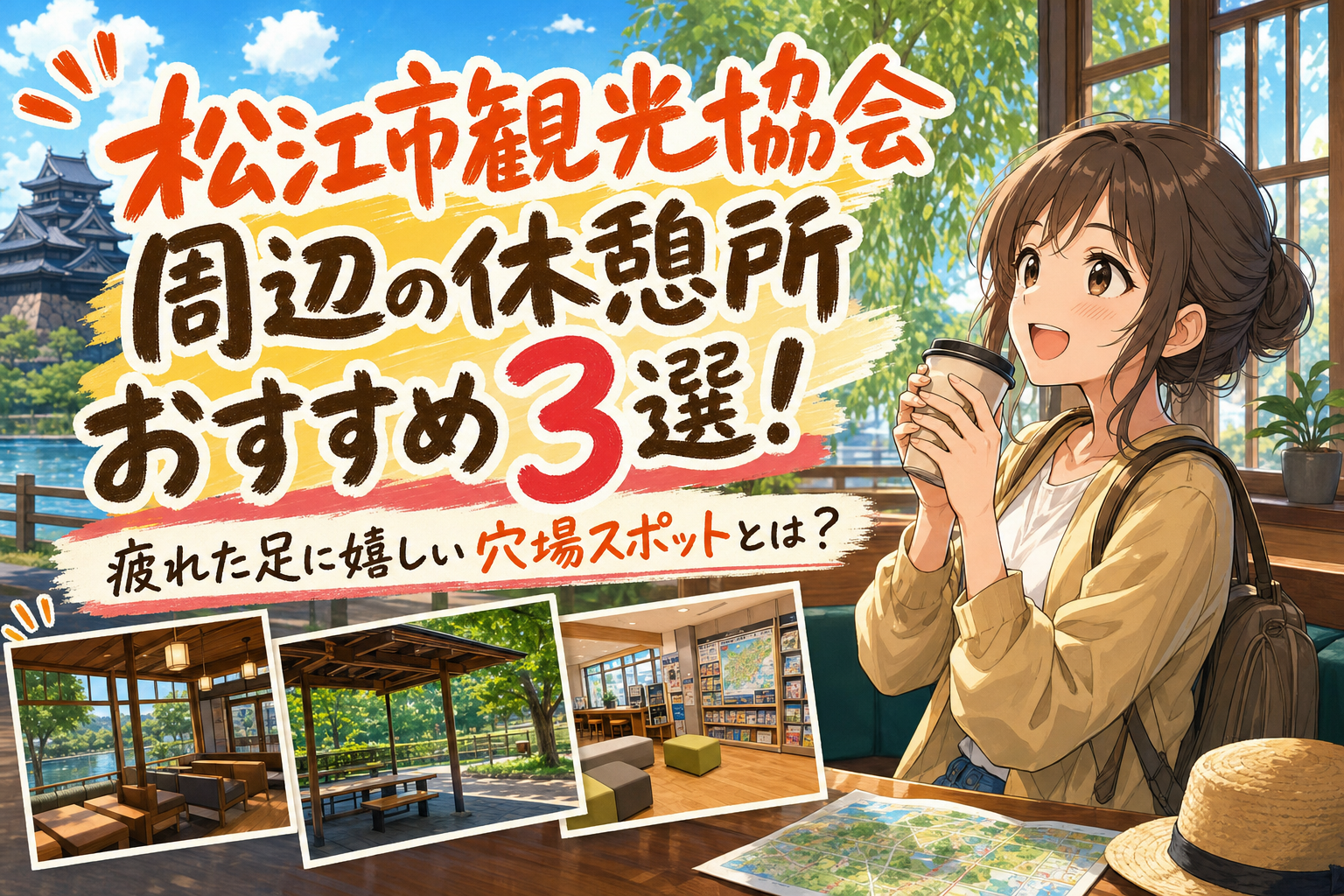 松江市観光協会周辺の休憩所おすすめ3選!疲れた足に嬉しい穴場スポットとは?