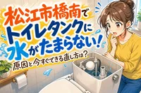 松江市橋南でトイレタンクに水がたまらない！原因と今すぐできる直し方は？