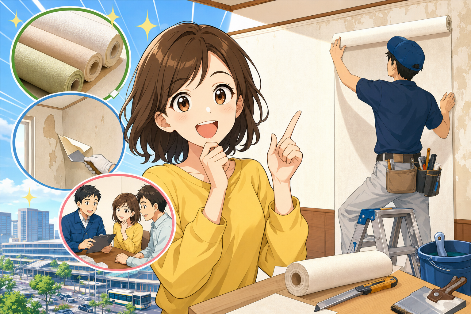 安い見積もりが成立する理由は「クロスの種類」と「施工範囲」と「追加費用」です