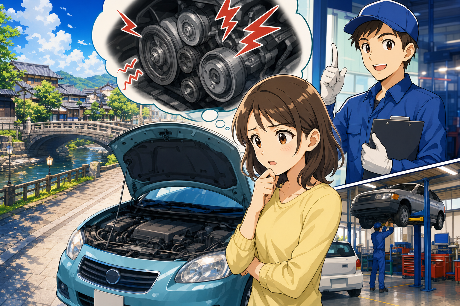 松江市の玉造でエンジンがたがた異音がしたら「無理に走らず、早めに点検」が正解です