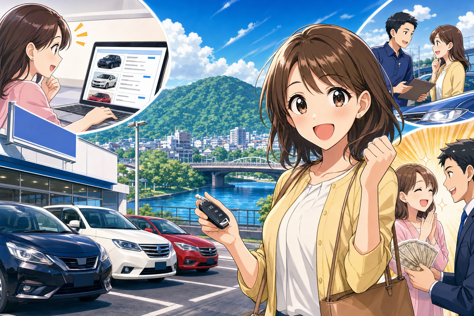 橋北で車を売るなら「西津田の店舗＋ネット査定」の二刀流が近道です