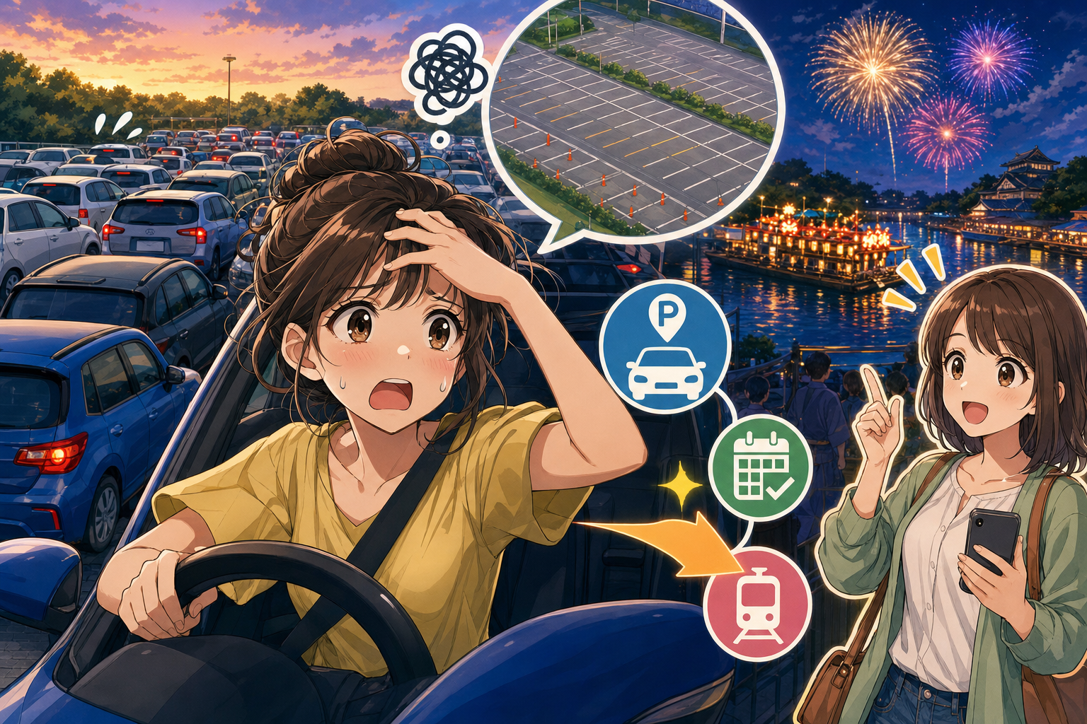 なぜ松江水郷祭は駐車場が満車になりやすいの？