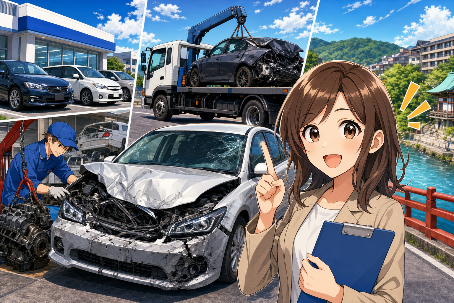 玉造では「大手1社＋事故車専門1社以上」の比較がいちばん堅実です