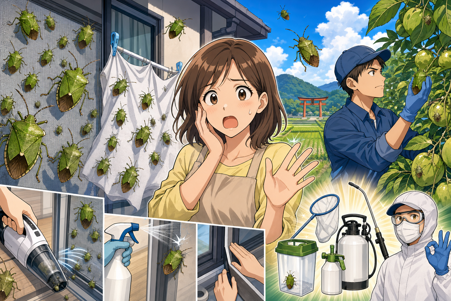 出雲市のカメムシ大量発生と駆除の結論は？