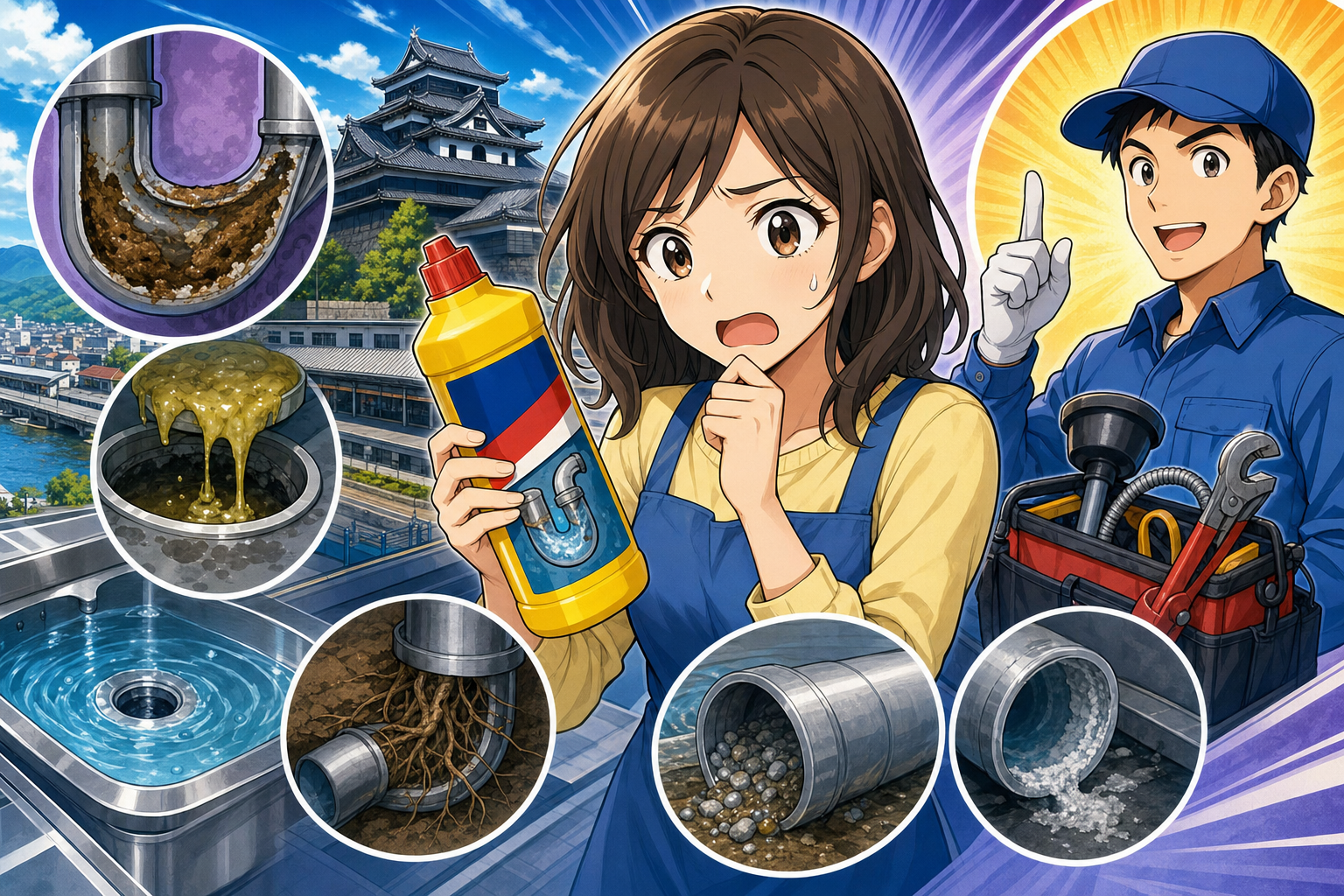 パイプクリーナーが効かない5つの原因【松江市の排水詰まりを徹底解剖】
