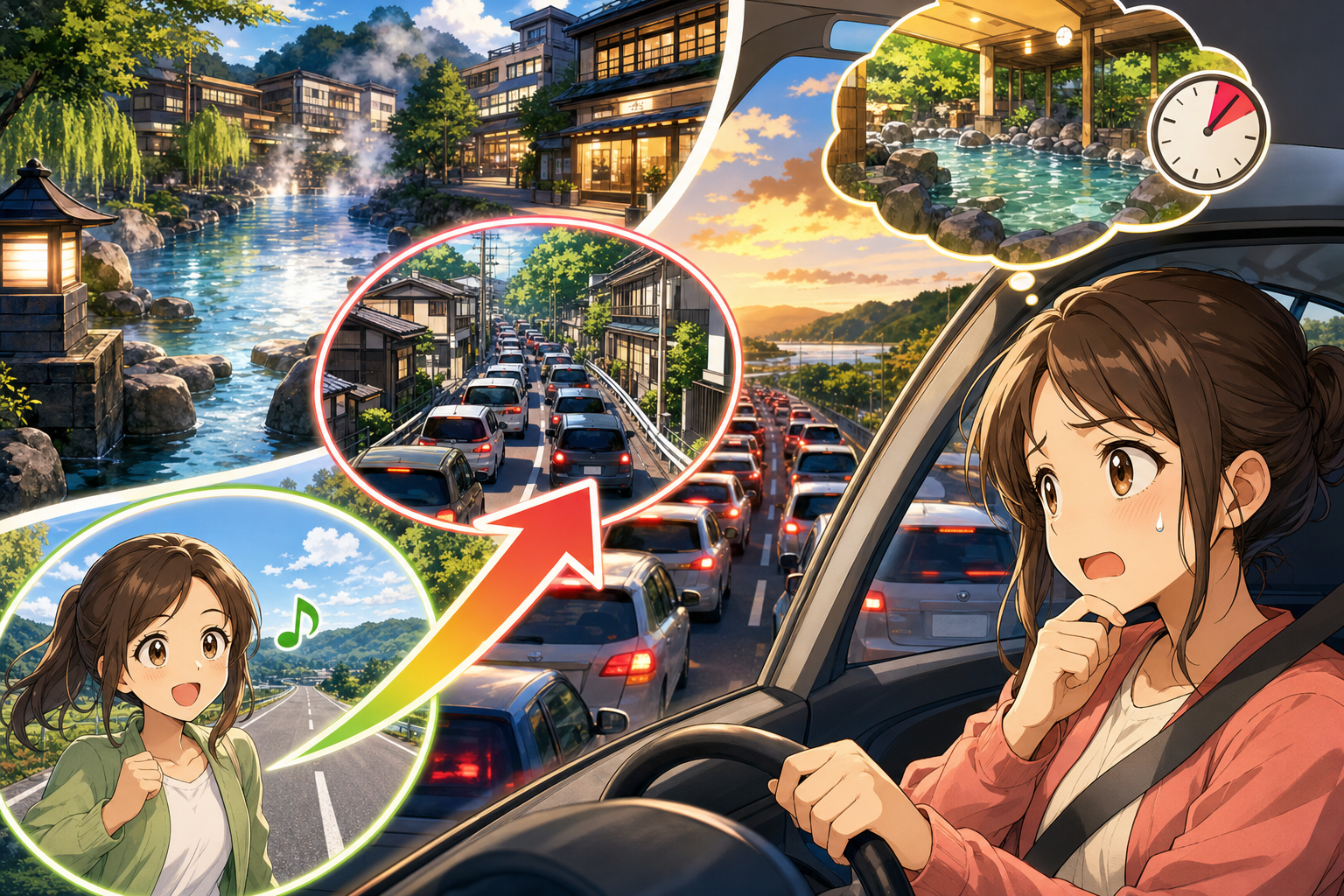 なぜ玉造温泉の帰り道は渋滞しやすいのか?