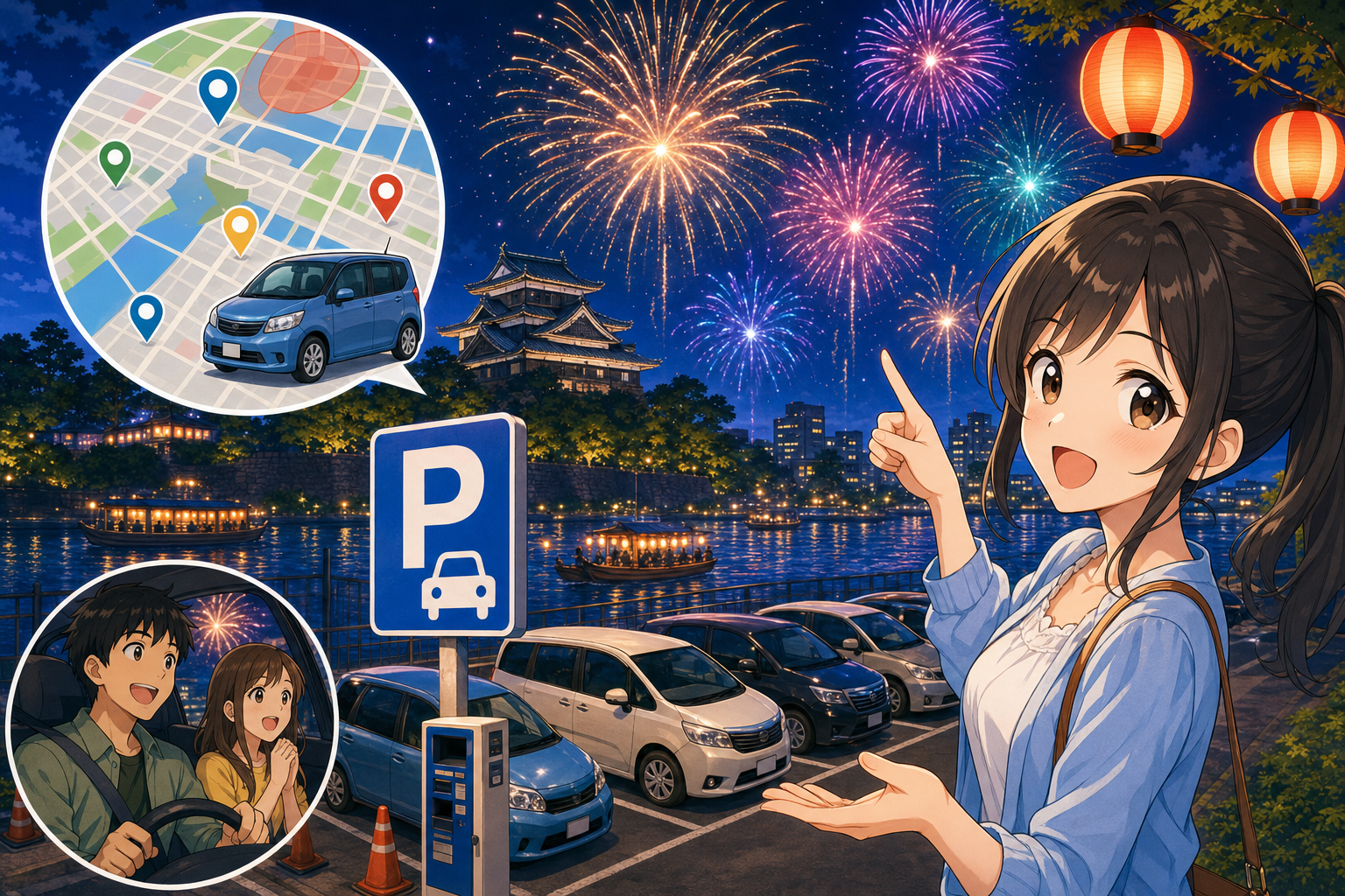 松江水郷祭で安いコインパーキングを確保する、結論はこれです！